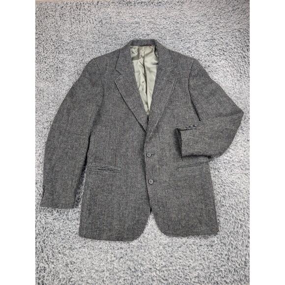 Cricketeer Other - Vintage Cricketeer Sport Coat Men 44 Gray Wool Herringbone Blazer Jacket Classic